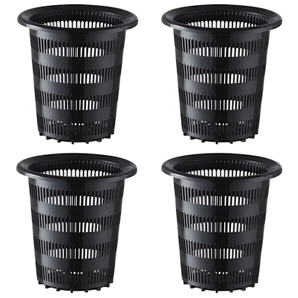 Højde Mesh Pot Net Cup Plante Kurv Hydroponisk Plante Vokse Have Have Værktøjer-Sort