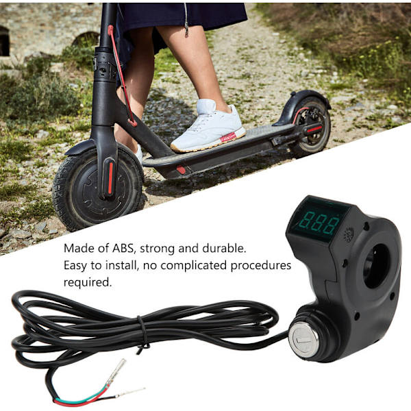 Elsparkcykel Tändningslås 3-polig Kontakt En-knappsstart Scooter Växellås med 2 Nycklar för KUGOO för M4 Scooter