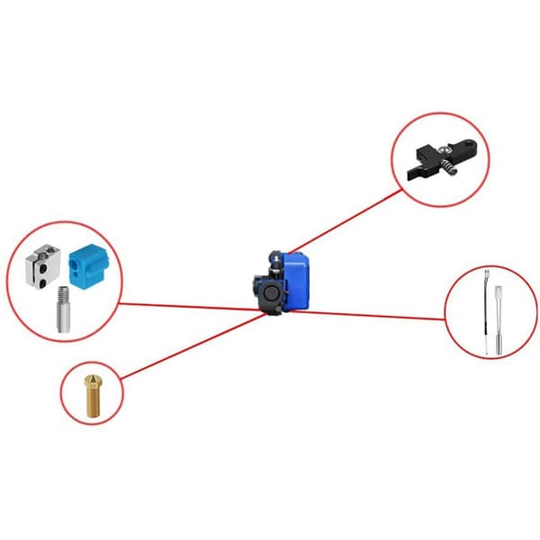 Dysespidsæt med silikonehus termistor varmeelement hals til Genius / X1 3D-printer