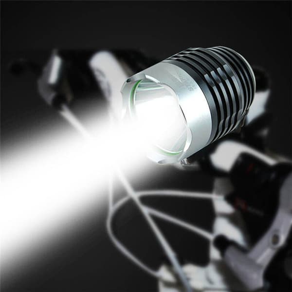 80 Lumen Interface Q5 LED Sykkel Frontlykter Hodelykt Modus 3 Svart