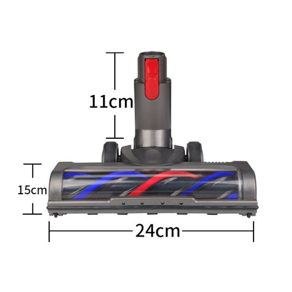 Myk Rullebørste for V7 V8 V10 V11 V15 Støvsuger Reservedeler, Hardtretilbehør med LED-lys