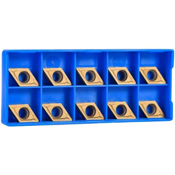 Låda med 10 st Rotationsinsatser Diamanform CNC Karbidfräsar DCMT11T304-HM YBC251 Trådning Svarvverktyg för Stålfinish för Svarvar, Fräsar