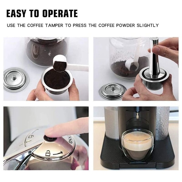 Kaffe Kapsel - Espresso Vertuo Kapsel Pod Vertuoline Kaffemaskin Återanvändbar Kaffe Filter Set