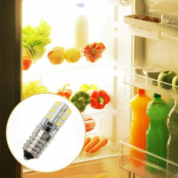 2-pack E14 2W LED-lampor för kylskåp - Varmvit 3000K