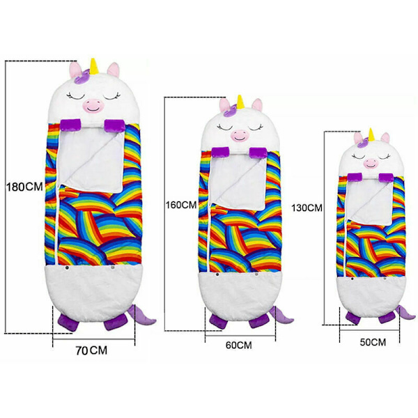 Sød Happy Nappers 2 i 1 sovepose og pude til børn 135 50 cm dyne egnet til alle årstider