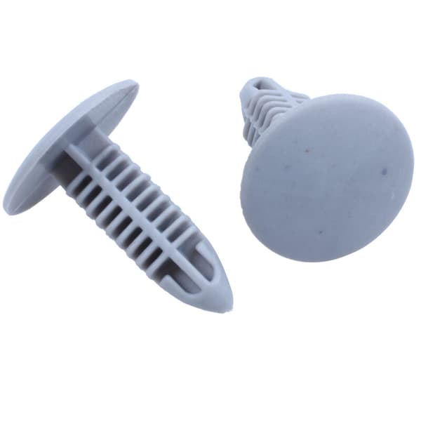30 stk. plastfester med grå flens støtfangerklips for 6mm x 6,7mm hull