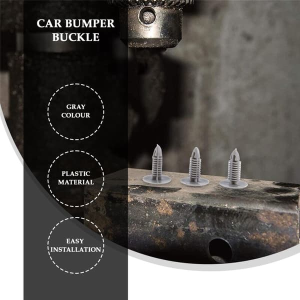30 stk. Plastik Fasteners Grå Flange Bumper Clips til 6mm x 6.7mm Hul