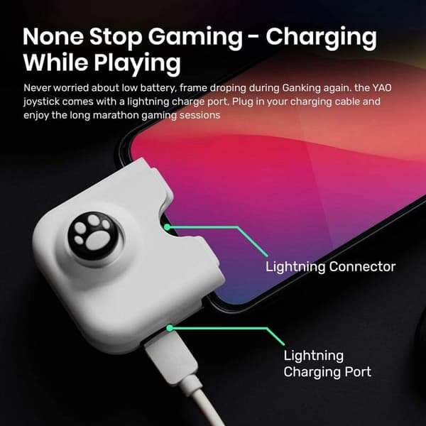 for PUBG Controller med L1R1 Controller til Port med Opladningsport til CF (Hvid)