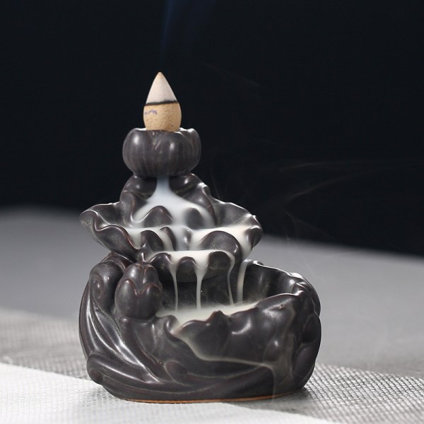 Backflow rökelse brännare, kreativ heminredning, keramik hantverk, Zen dekorationer, Fiskarna backflow sandelträ rökelse brännare