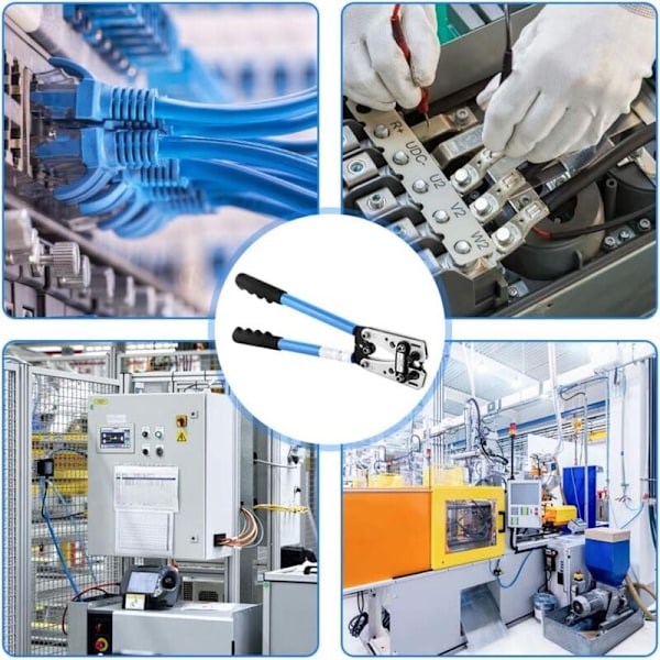 Professionella krymptänger 6-50mm² Hex Krympverktyg Batterikabelögla