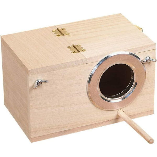 Puinen häkki linnuille, undulaateille, nimfeille