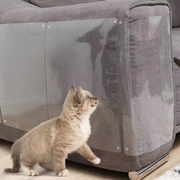 4 stk. katteskrab beskytter møbelbeskytter kat beskyttende cover anti klo sofa 3045cm transparent