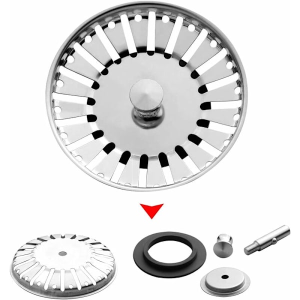 Manuelt afløbsgitter til vask 84 mm - DENUOTOP