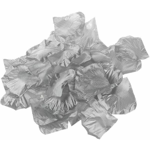 Konstgjorda tygblomblad för bröllop (1 kit med 100, silver)