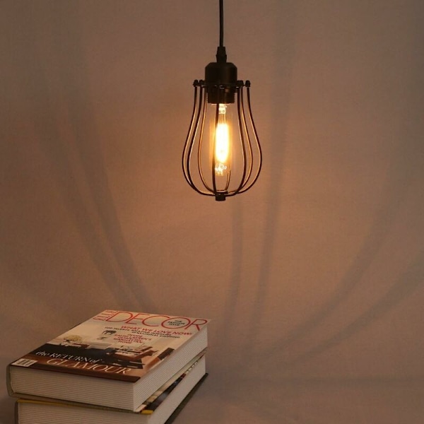 E27 Industriell Metall Hengelampe Industriell Bur Taklampe Armatur Metall Bur Hengelampe Vintage Stil Taklampe