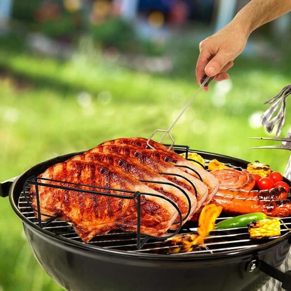 Grill, plass til 4 ribber, brukes til grill og grill (2 ribber)