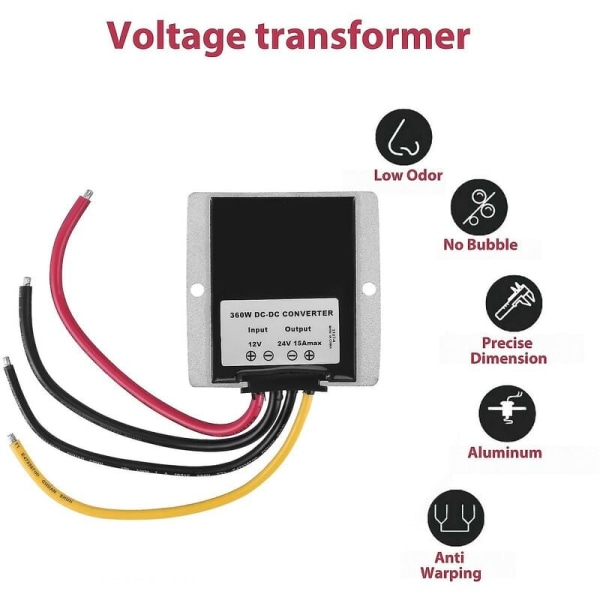 12v till 24v 15a 360w Dc Dc-omvandlare 360w Step Up Dc-omvandlare