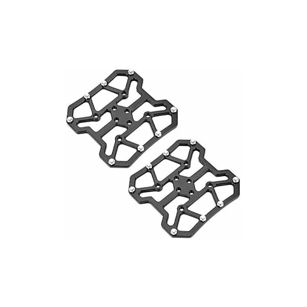 Klik for at åbne forstørret visning 1 par Universal Aluminium Legering Klipsløse Pedal Platform Adaptere til SPD (Sort)