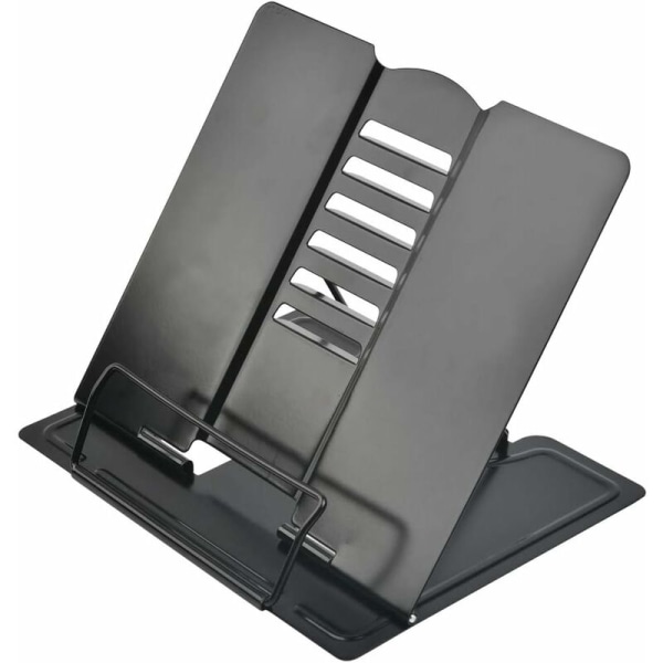 Läsställ， Justerbart, halkfritt, hopfällbart bokställ i metall， Läs i sängen Köks iPad-surfplattahållare， Bokstöd Bokställ för skrivbord 6 justerbar höjd