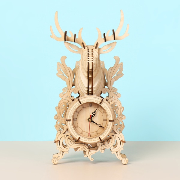 Kolmiulotteinen pulmapöytä kello simulaatio kolmiulotteinen malli koristeet koulutus puiset palapelit varhaiskasvatus lelut