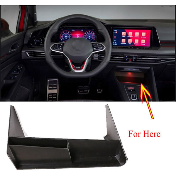 Bil för Golf 8 MK8 20-21 Center Console Armrest Förvaringslåda Telefonbricka Handskfack Organizer Box Tillbehör