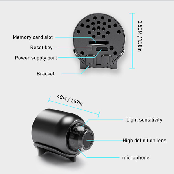 Mini Spionkamera Trådlös Övervakningskamera