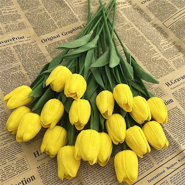 20 stj konstgjorda blommor falsk bukett verklig touch blomsterarrangemang för hemmakontorsfest