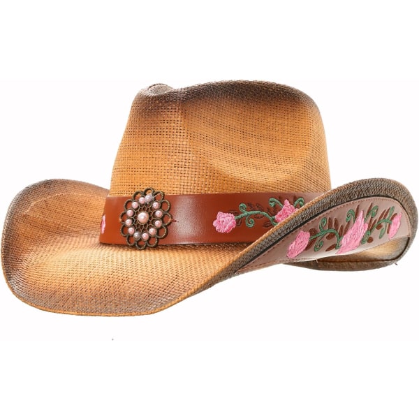 Outback Cowboy Hat Mænd Damer Klassisk Straw Western Cowgirl Hat