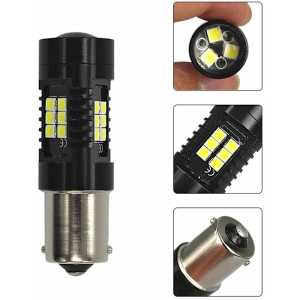 2PCS Nya Produkter 1156 BA15S LED Bil Dimljus 3030 21smd Vit Bil Bakljus Bromsljus LED-lampa