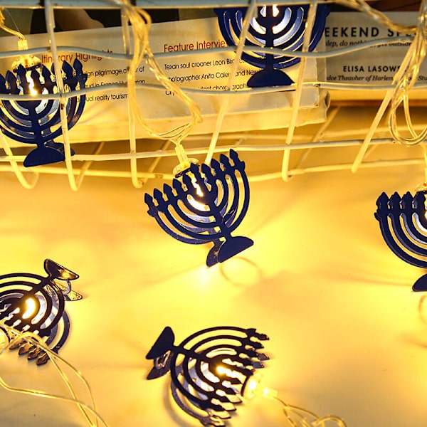 LED-ljusslinga Candlemas-dekoration färgglada lampor batteridrivna modeller, stjärnmodell, (3m)