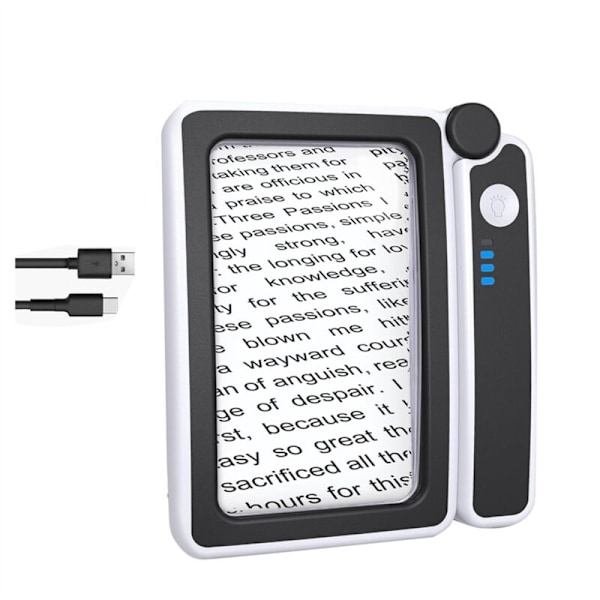 4X Large Magnifying Glass with Light for Reading, Illuminated 10 LED Foldable Handheld Magnifiers for Seniors