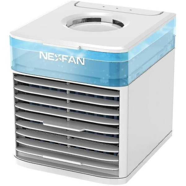Nexfan bærbar klimaanleggvifte med 7 farger LED-lys, hvit