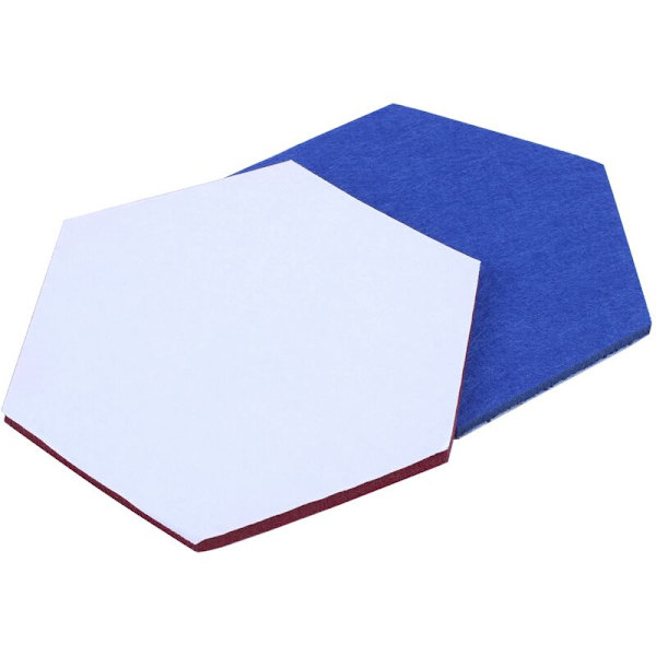 Hexagon Korktavle/Pinboard, 9 Pakk Filttavle Memo Fargerike Veggfliser for Veggklistremer Hjemmedekor