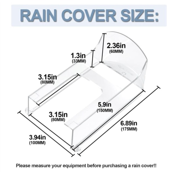 Genomskinlig dörrklocka regnskydd lämplig för Ring-modeller, vattentätt skyddande sköld för videodörrklockor
