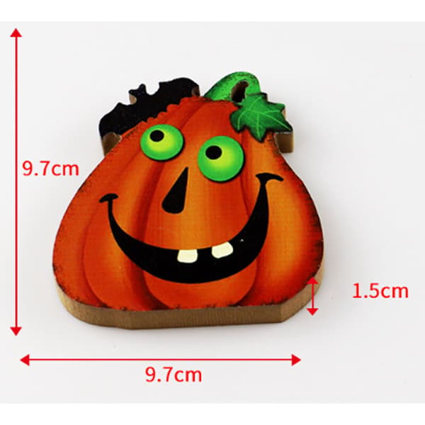 Træ Halloween Dekoration - Uhyggelige Græskar