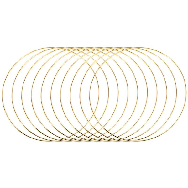 10 st 30 cm Stor Metall Girlang Guld Tassel Girlang Hantverk Ring DIY Bröllop Girlang Dekoration, Drömfångare och Hängande Hantverk