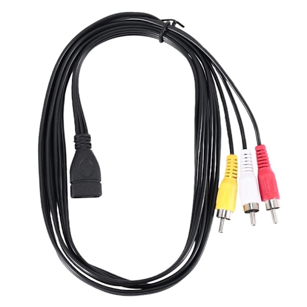 1,5 m USB Yksi kolmelle Phono AV-kaapeli PC:lle TV:lle Aux Audio Video Adapteri