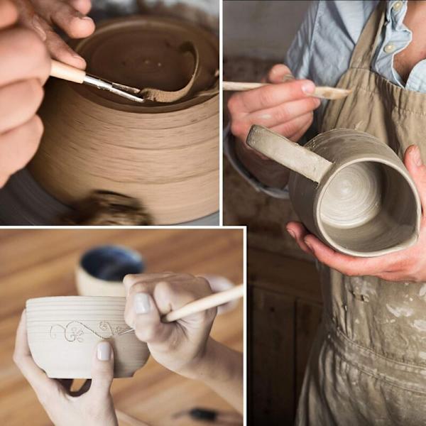 Keramikverktyg Skulpturlera Modellering Mejsel, 35 st Skulpturverktyg, Spetsig Kulspetspenna Verktyg, Keramikverktyg, för DIY-konstnär, Nybörjarkonstnärer