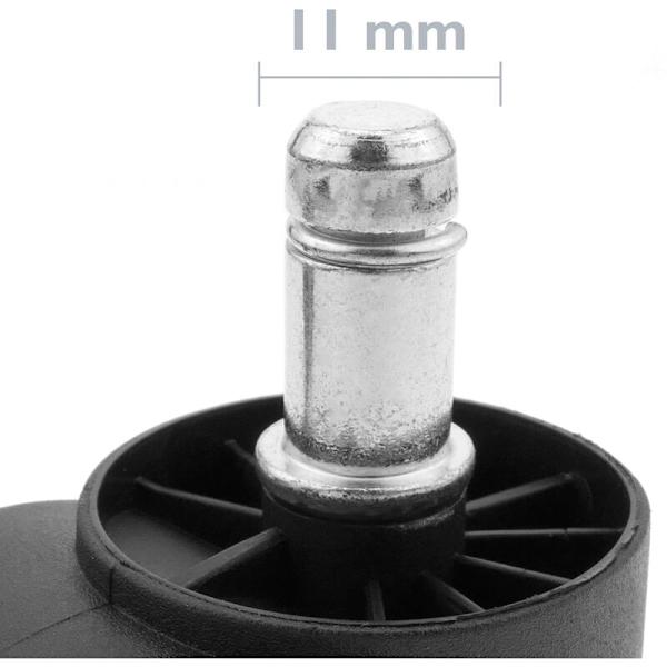 Svingbare hjul med nylonhjul uten brems 50 mm M11 5-pakning