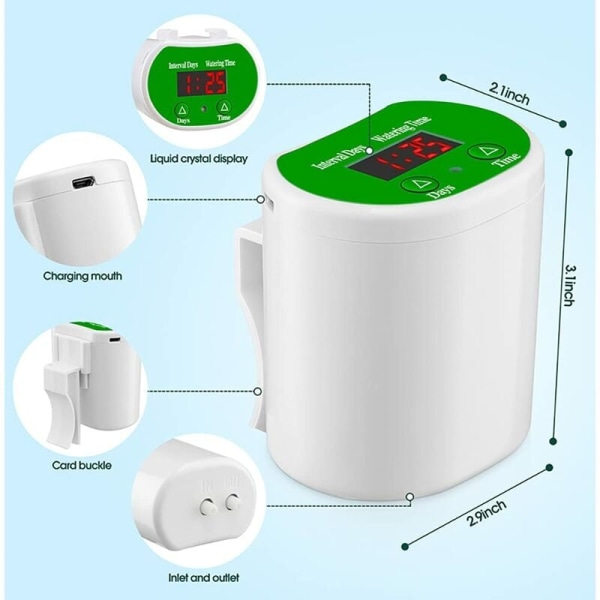 Automatisk droppbevattningskit, automatiskt bevattningssystem för inomhusväxter, USB-laddning DIY bevattningskit, automatiskt bevattningssystem droppsystem