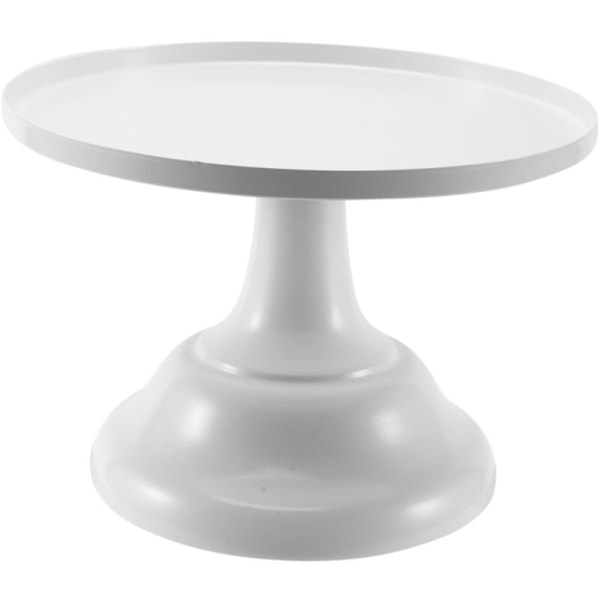 8 Tommer Utsøkt Smijern Rund Kakefat Dessert Display Base Bryllup Bursdag Kakeholder Hvit