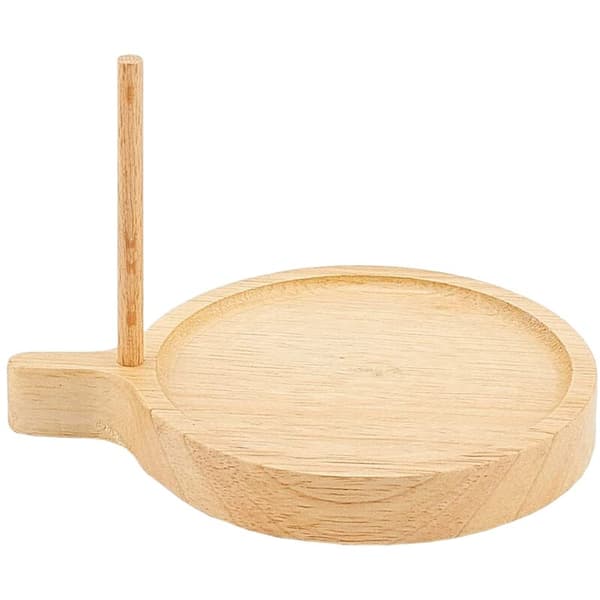 2 stk. Trefarget Perlebrikke i Tre - 2 Stiler Trefarget Perlebrikke og Flat Rund Perlebrikke for DIY