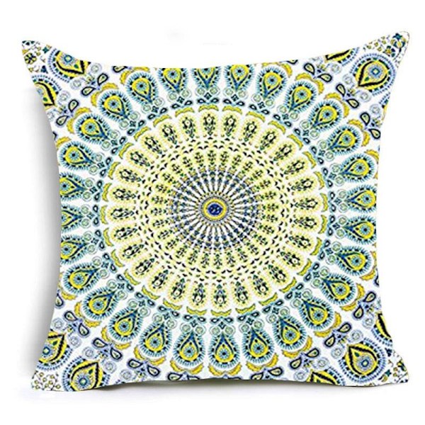 4 stk Mandala mønster putetrekk Bohemia kastepute dekorativ pute sofa pute 45X45 cm