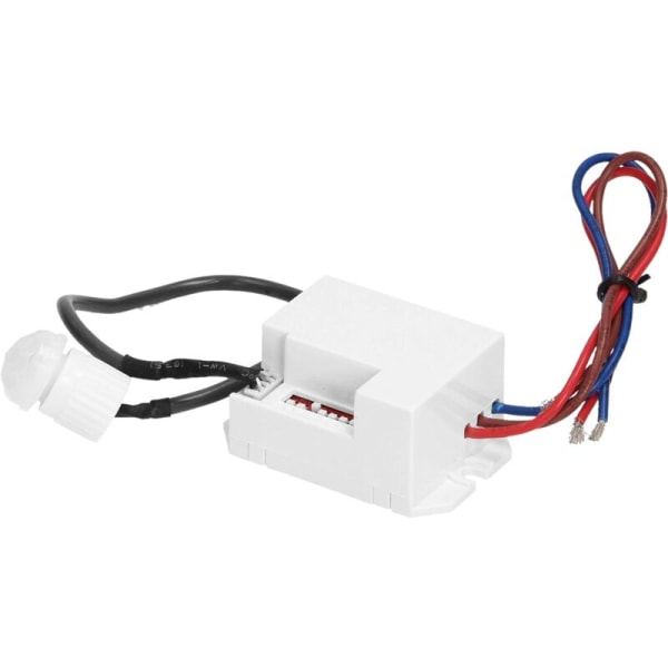 Mini bevegelsessensorlys 140 grader LED AC 110V-240V Kompatibel med skumring til daggry-sensor og timer