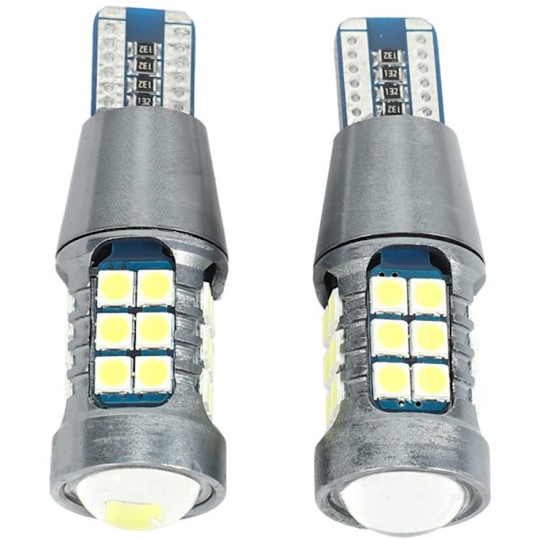 2 stk. Bil LED Blinklys 3030 27Smd T15 Baklygte Dekodning Brems Halepære Udskiftning Sort og Hvid