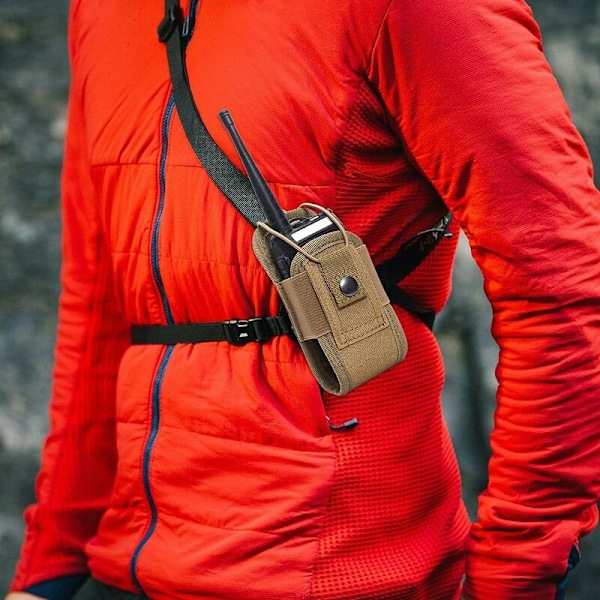Walkie Talkie Bag Soft Radio Pouch - Radio Holder Radio Case Soft Radio Pouch Heavy Duty Radios Case Bag for Two-Way Walkie Talkie Kompatibel med B