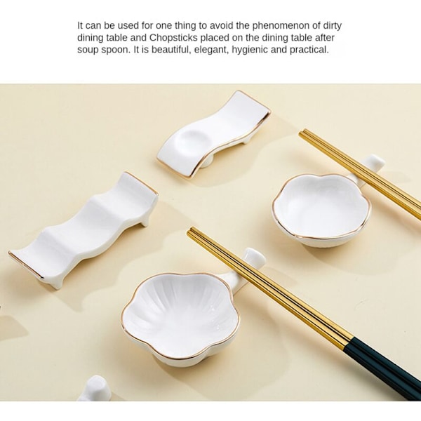 1 stk. Keramisk spisepindsrest Stativ Nordisk stil Spisepindsstativ Gaffelstativ Ske Tableware Holder (Dynasti Tre Anvendelser)