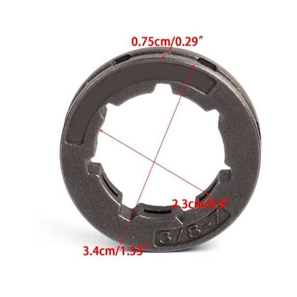 3/8\" 7T Felgsprocket 22mm for Husqvarna 362 365 371 372 STIHL 046 064 066 MS361 MS362 MS440 MS441 MS460 MS660 Motorsag（4stk）