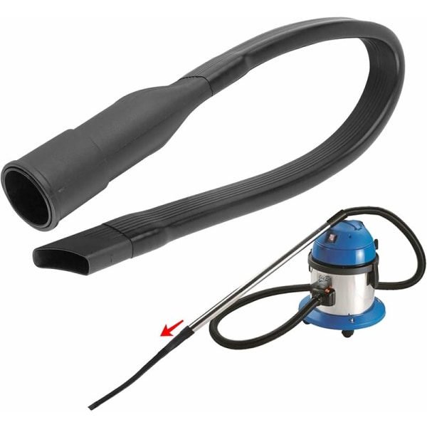 Universal støvsugertilbehør til støvsuger, lang og fleksibel spaltemundstykke til alle støvsugere med 35/32 mm tilslutning, universalklemme