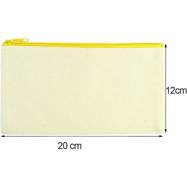 10 st DIY Canvas Kosmetikpåse, Sminkväskor, Canvas Myntplånbok, Canvas Sminkväska, Canvas Förvaringsväska, Anpassade Tygväska - Fei Yu